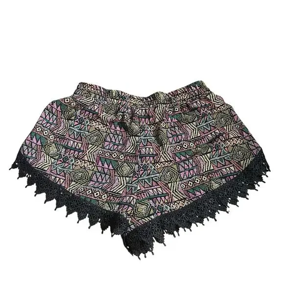 Lovely Day Festival Shorts Boho Hippie size Medium 2016 Tumblr ikat sz medium - Picture 2 of 6